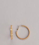 Classic Twist Rhinestone Hoop Earrings