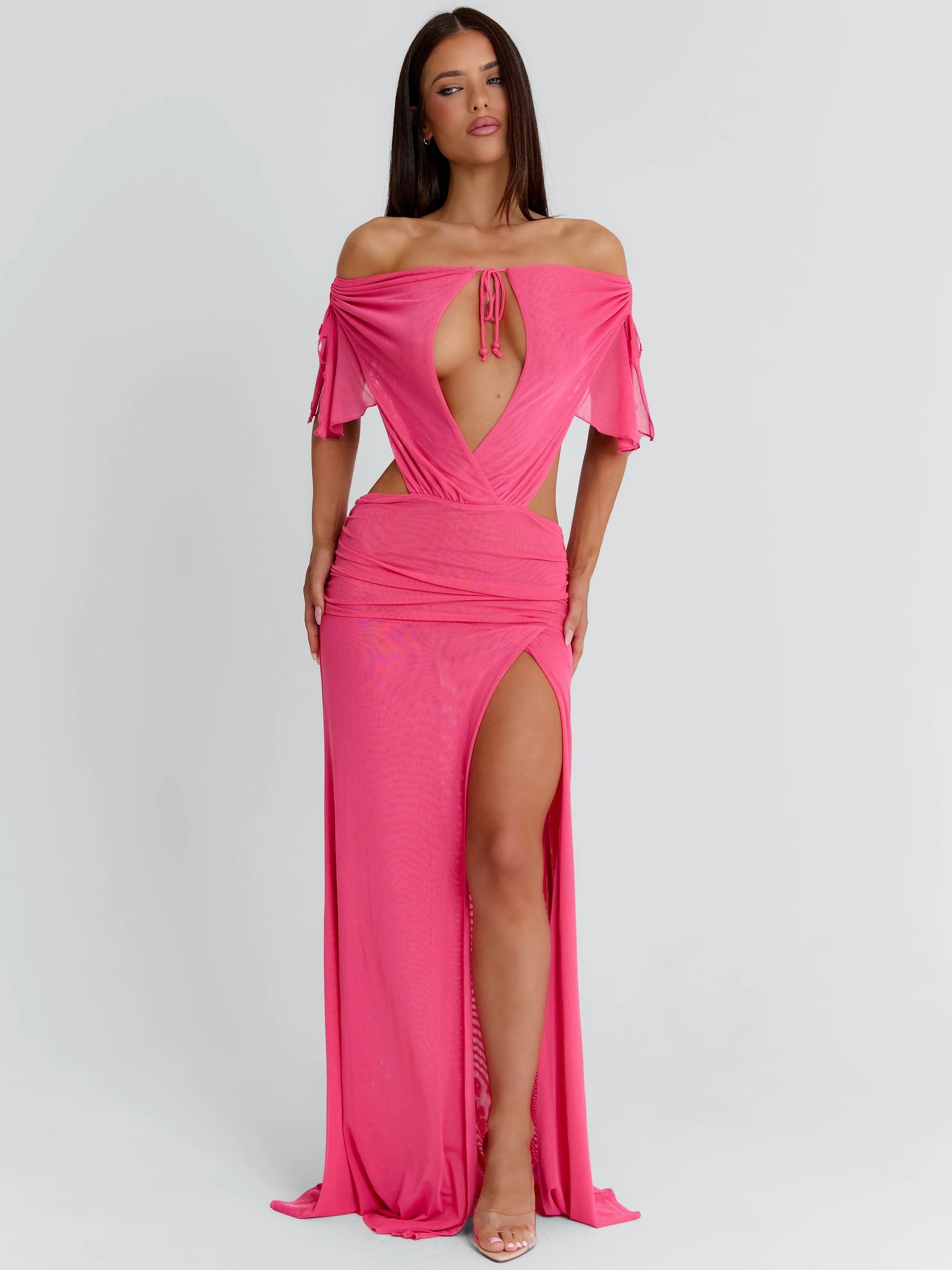 EMMALEY MAXI DRESS HOT PINK