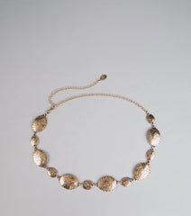 Gilded Elegance Medallion Chain Belt