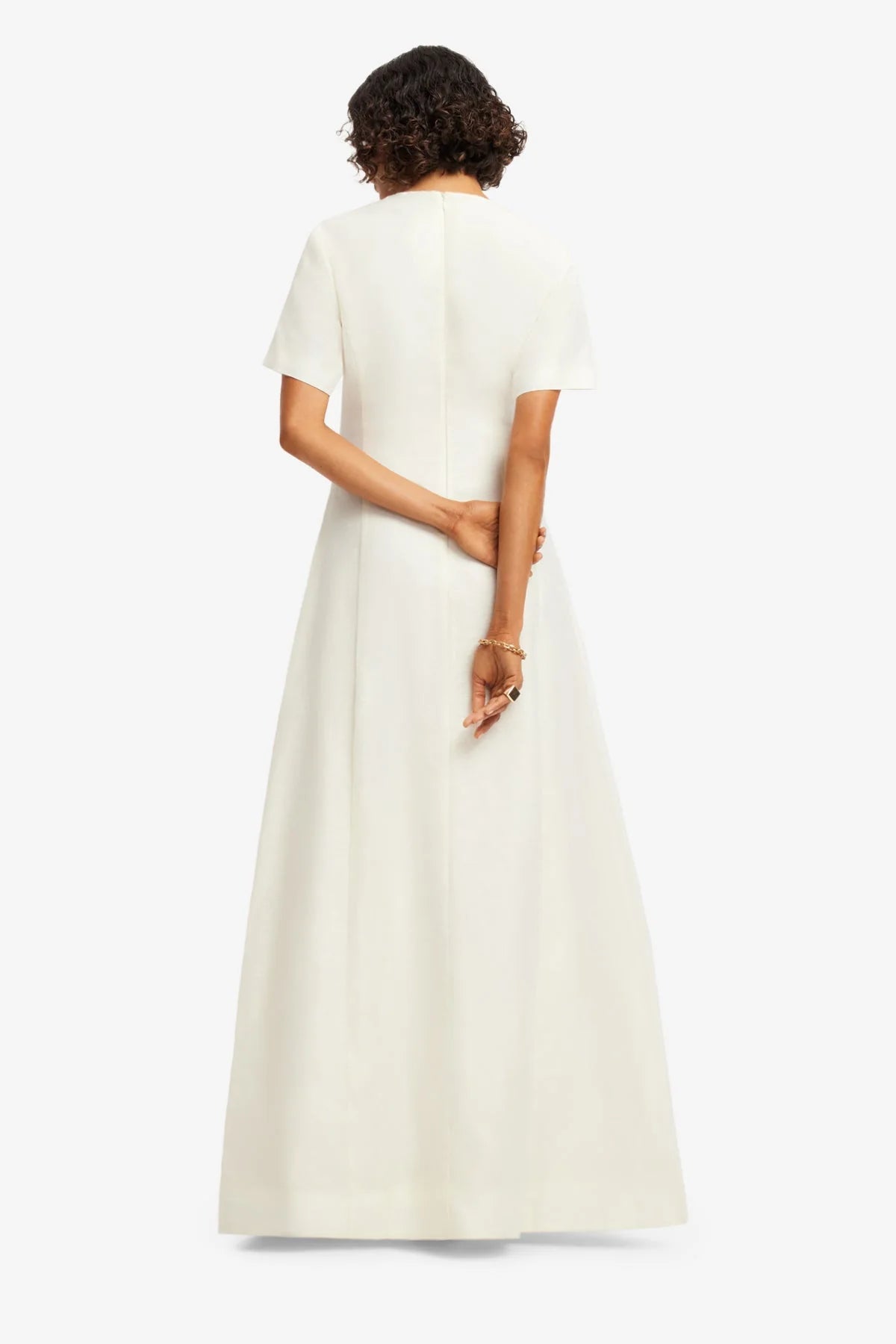 Alice Appliqué Short Sleeve Maxi Dress - Snow