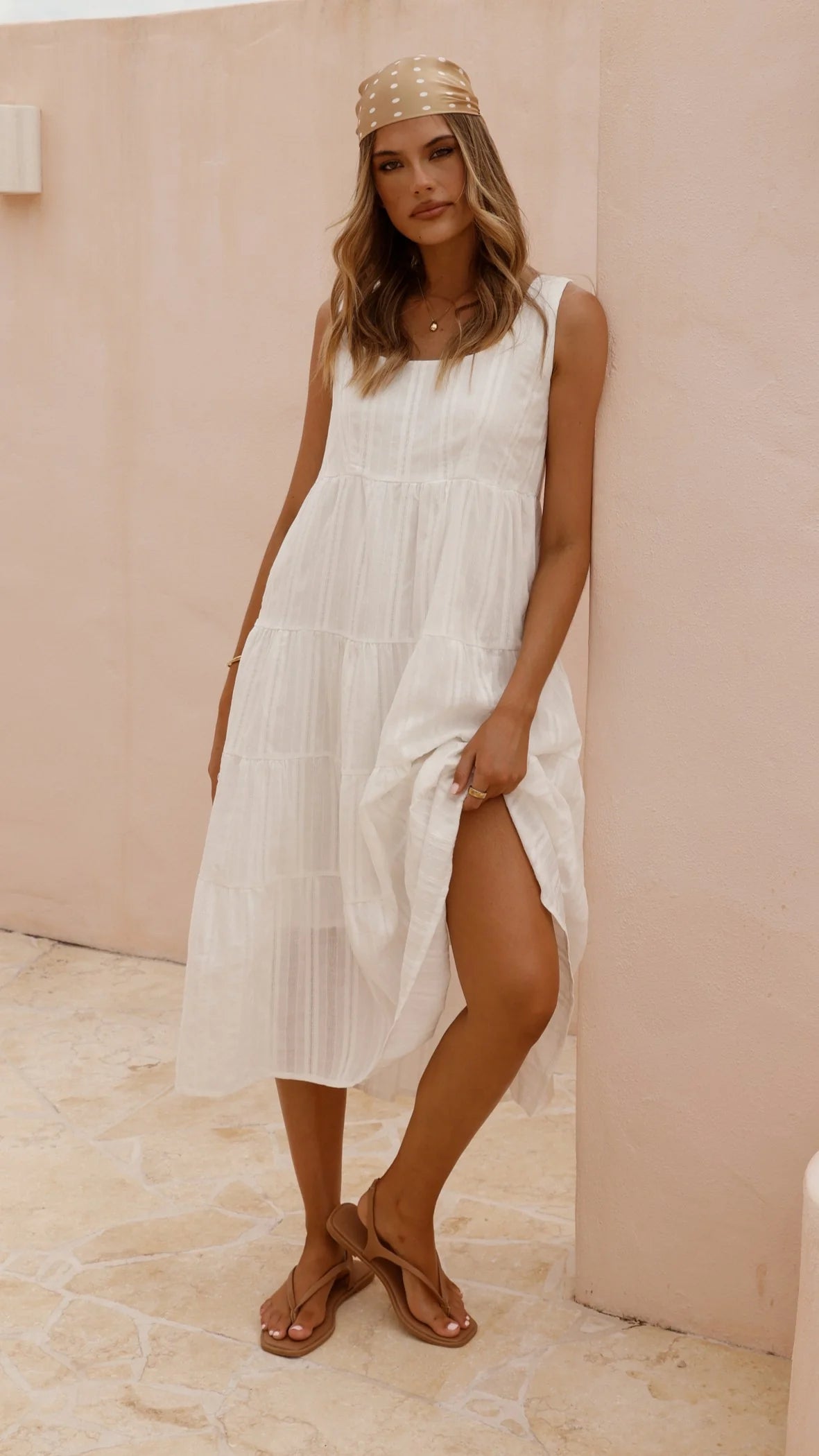 Liza Midi Dress - White